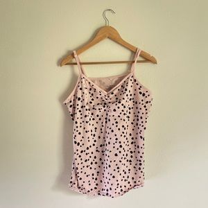 Torrid Spotted Pink and Black Spaghetti Strap Tank Top